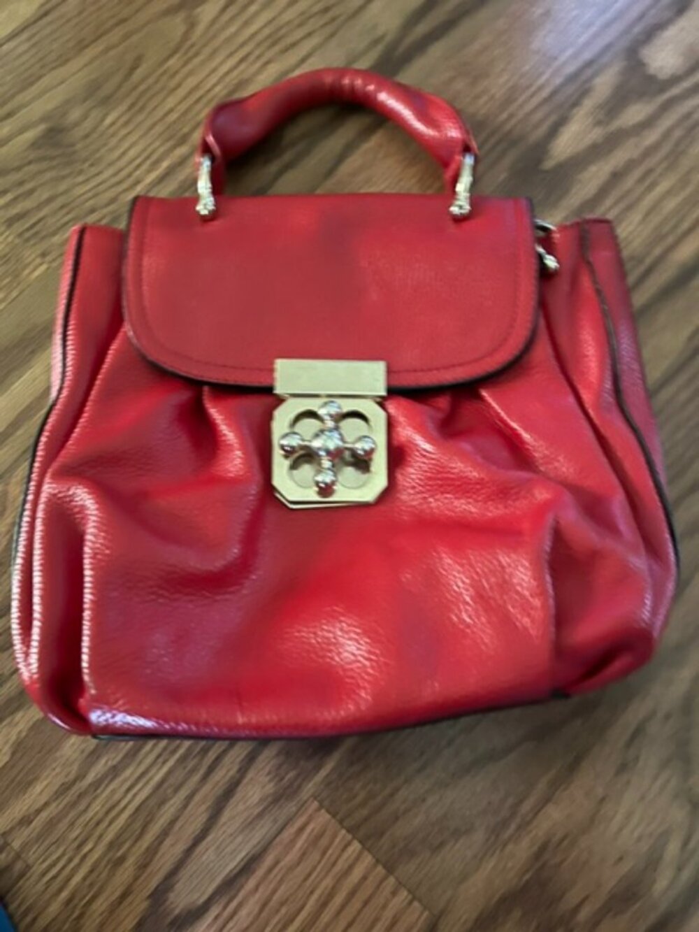 Red handbag